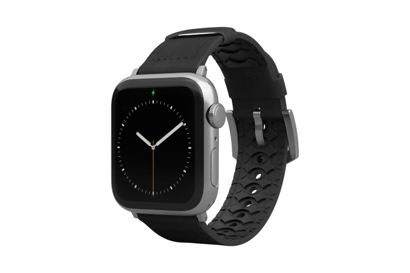 Vulcan Obsidian - Black Apple Leather Watch Band